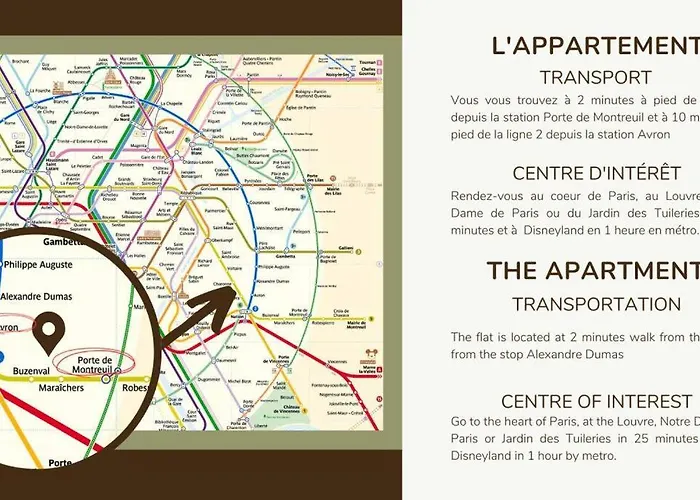 41.Appart 4Pers#1 Bedroom #Pere Lachaise #Nation